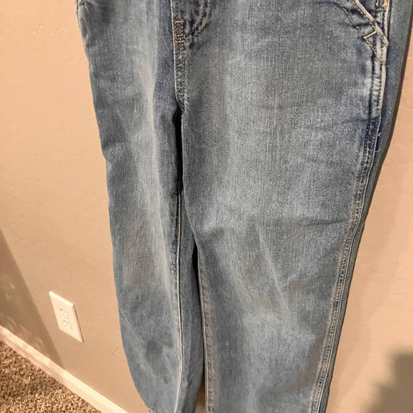 Gap Juniors Blue Size XL Denim Square Neck Straight Leg Denim Overalls - Picture 7 of 13